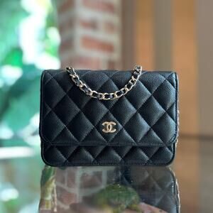 CHANEL Caviar Mini Clutch on Chain
